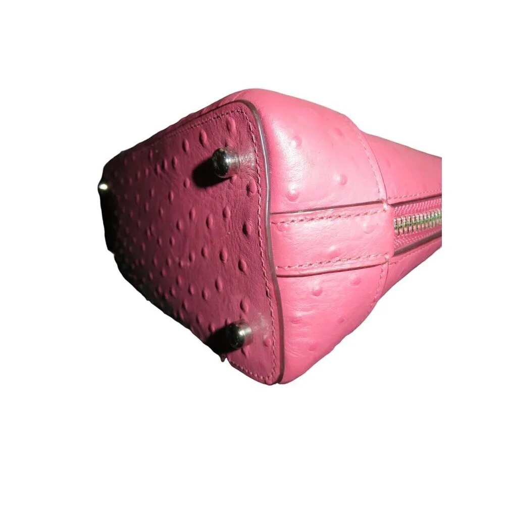 Coach Mini Dome Sierra Ostrich Embossed Leather Top Handle Satchel F66932 Adorab - Picture 7 of 11